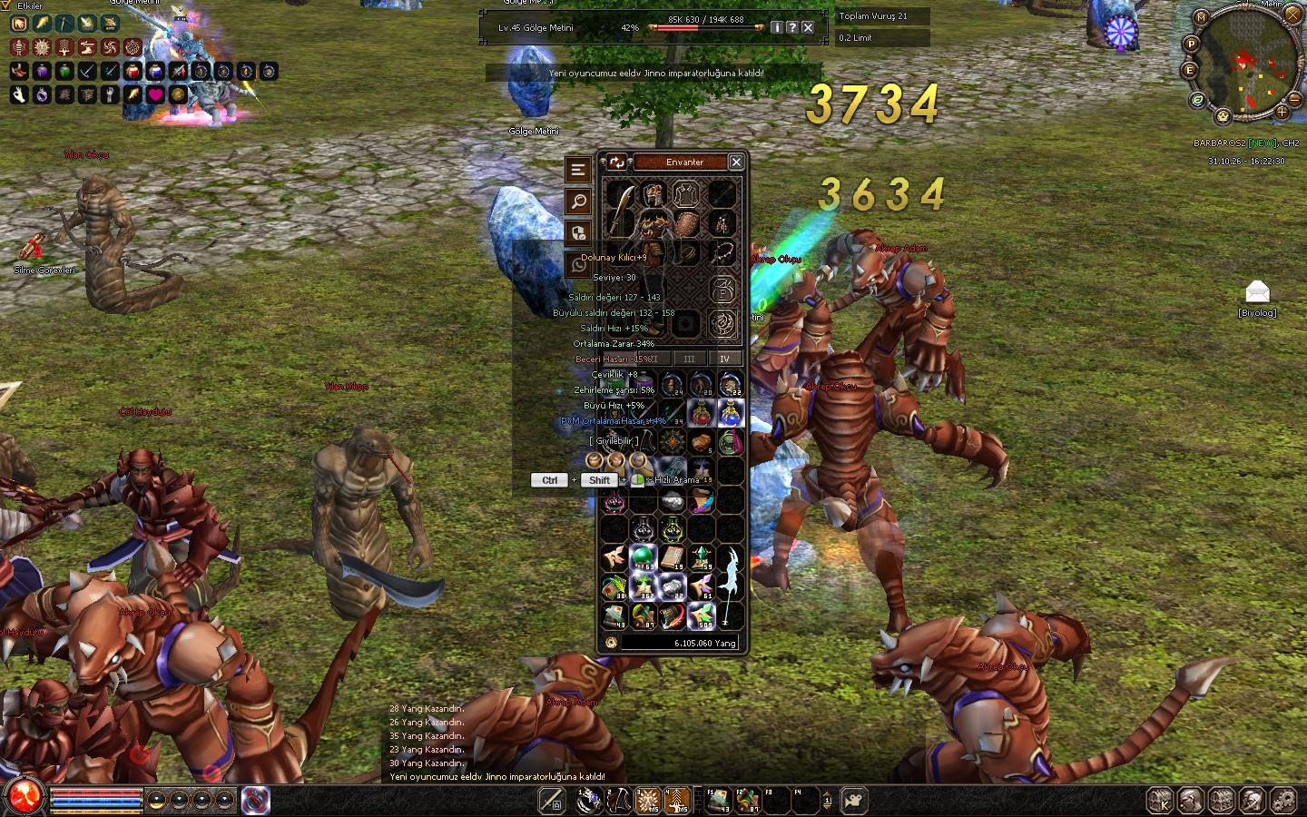 +9 34 ORTALAMA Çeviklik+8 PVM+4 SATILIR ANINDA TESLİM YAZ