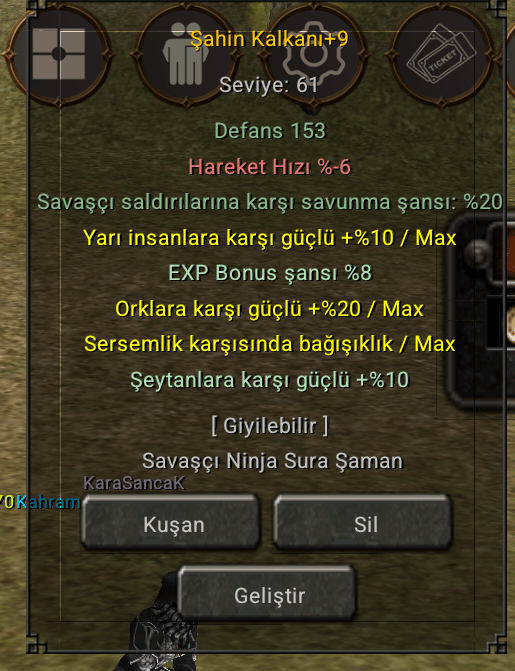 +9 şahin kalkan elit sersem yarı Max