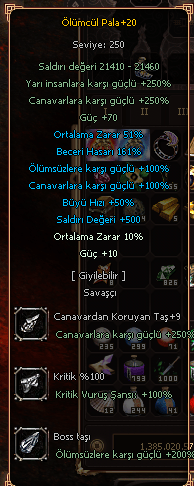 +20 FULL TAŞLI PALA