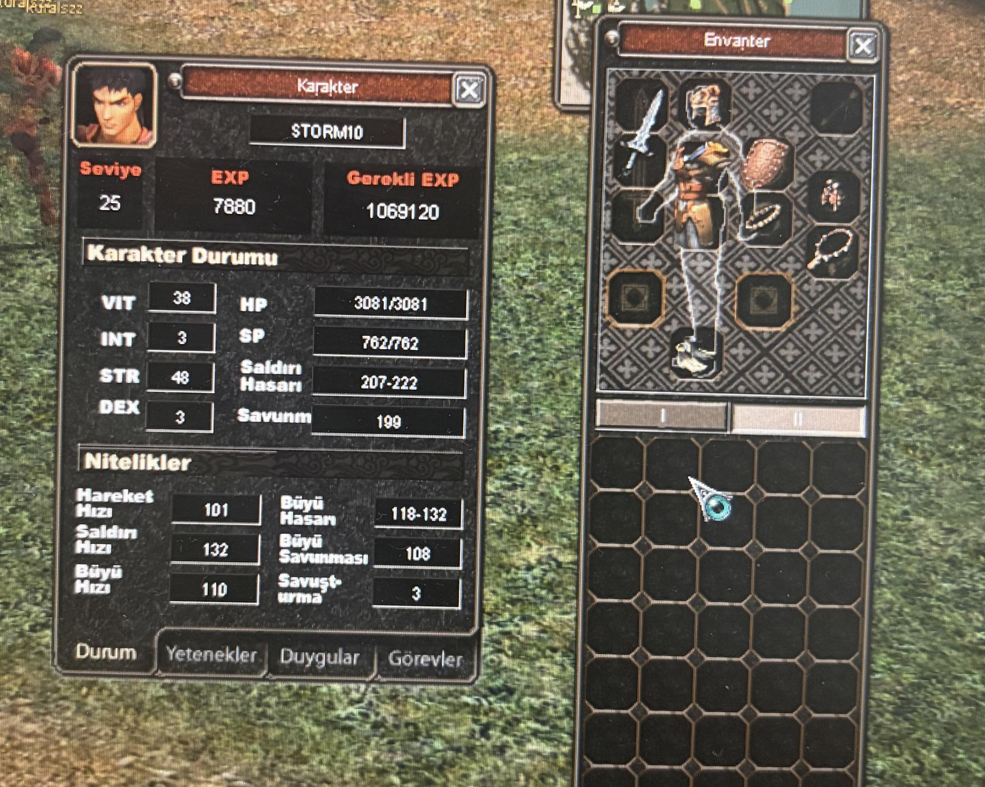 25LVL SAVAŞÇI VE 22 LVL SURA SATILIR GÖREVLEİR YAPILI