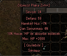 ÖLÜMCÜL PLAKA ZIRHI