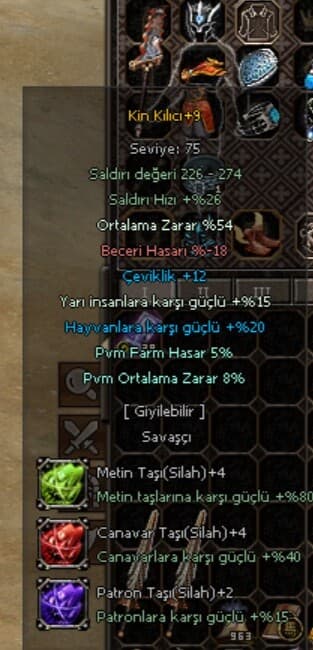 +9 FULL NESNE TAŞLI KİN