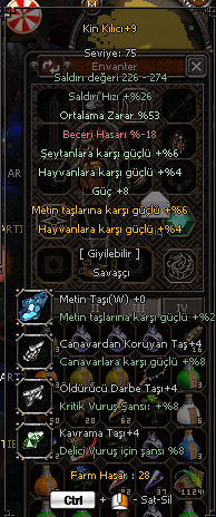 +9 KİN KILICI 28 FARM HASAR