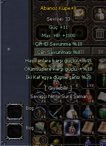 +8 Abanoz Küpe Efsunlu