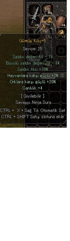 20 ork +5 gümüş kılıç