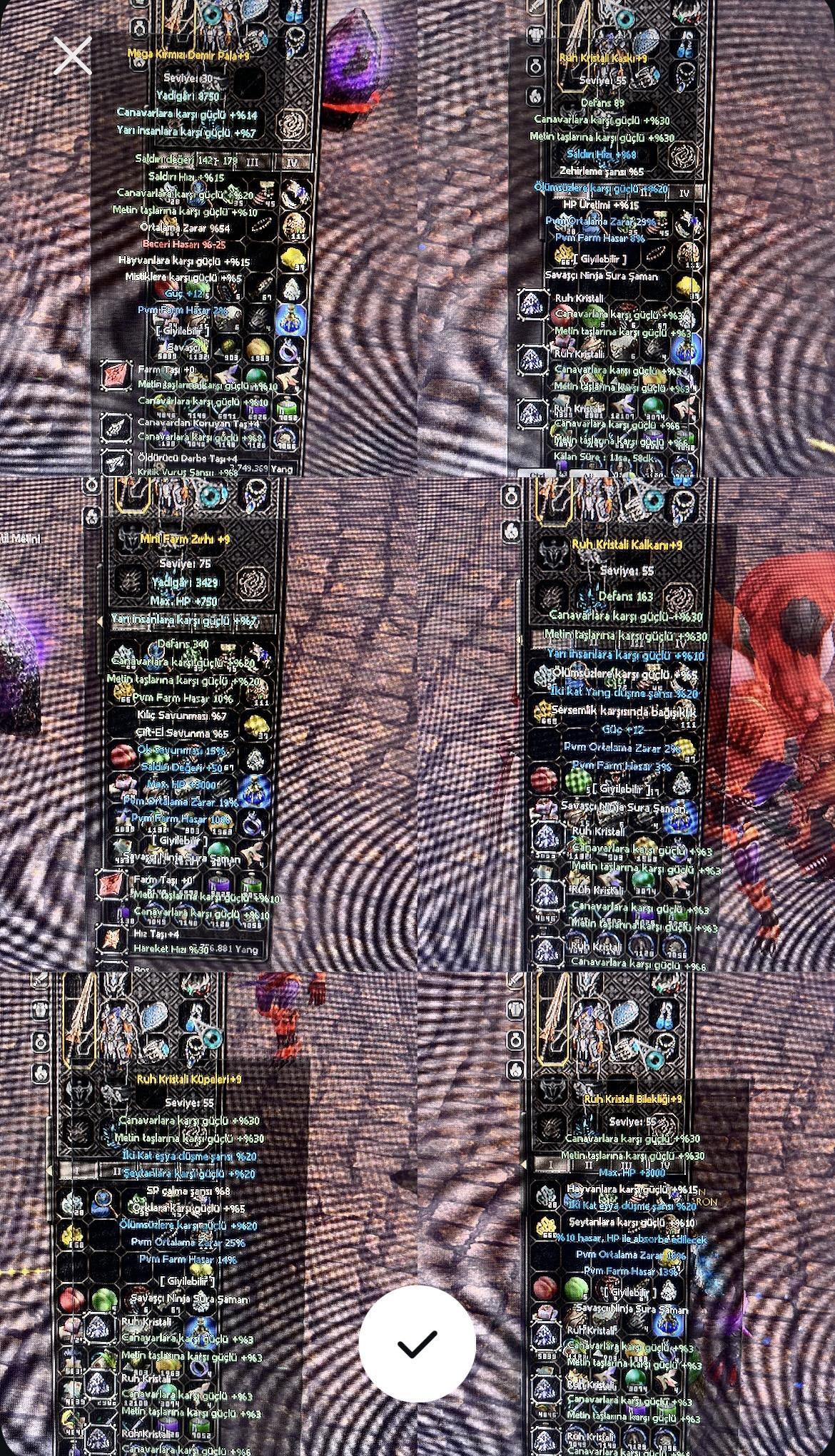 +9 RUH SET VE KOSTUMLER 11 PARÇA OYUN SONU