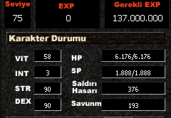 75 LVL BEDO BİO BİTİK İTEMSİZ KELEPİR SAVAŞÇI