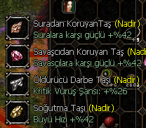 Rare stones for weapons - silah için nadir taşlar