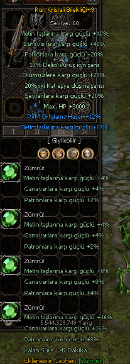 7 parça +9 ruh set + 1 bucuk günlük keler binek