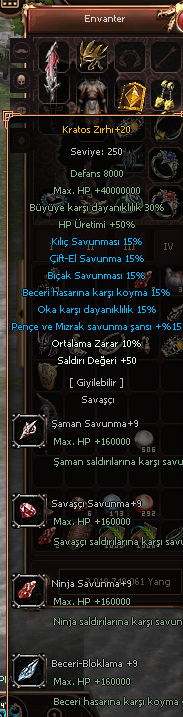 +20 WSLİK SAVAŞÇI ZIRH HEDİYELİ