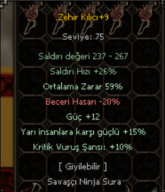 59 yarı kritik güç zehir kılıcı