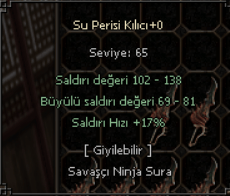 +0 SU PERİSİ KILICI