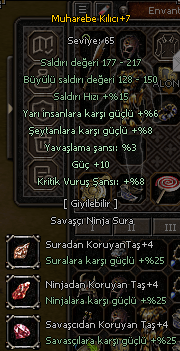 MUHAREBE KILICI +7 WSLİK