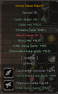 75 Lvl Bedensel Hava P Canavar G1