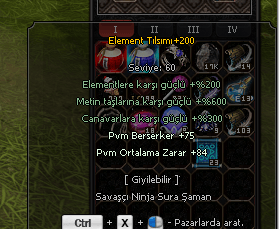 +200 element tılsımı 400TL HEMEN TESLİM