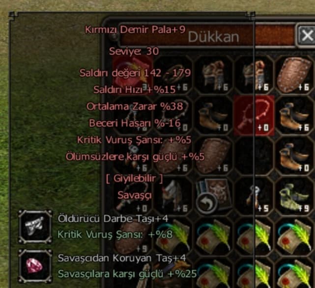 +9 KDP 38 ort +4 taşlı 5 kritikli