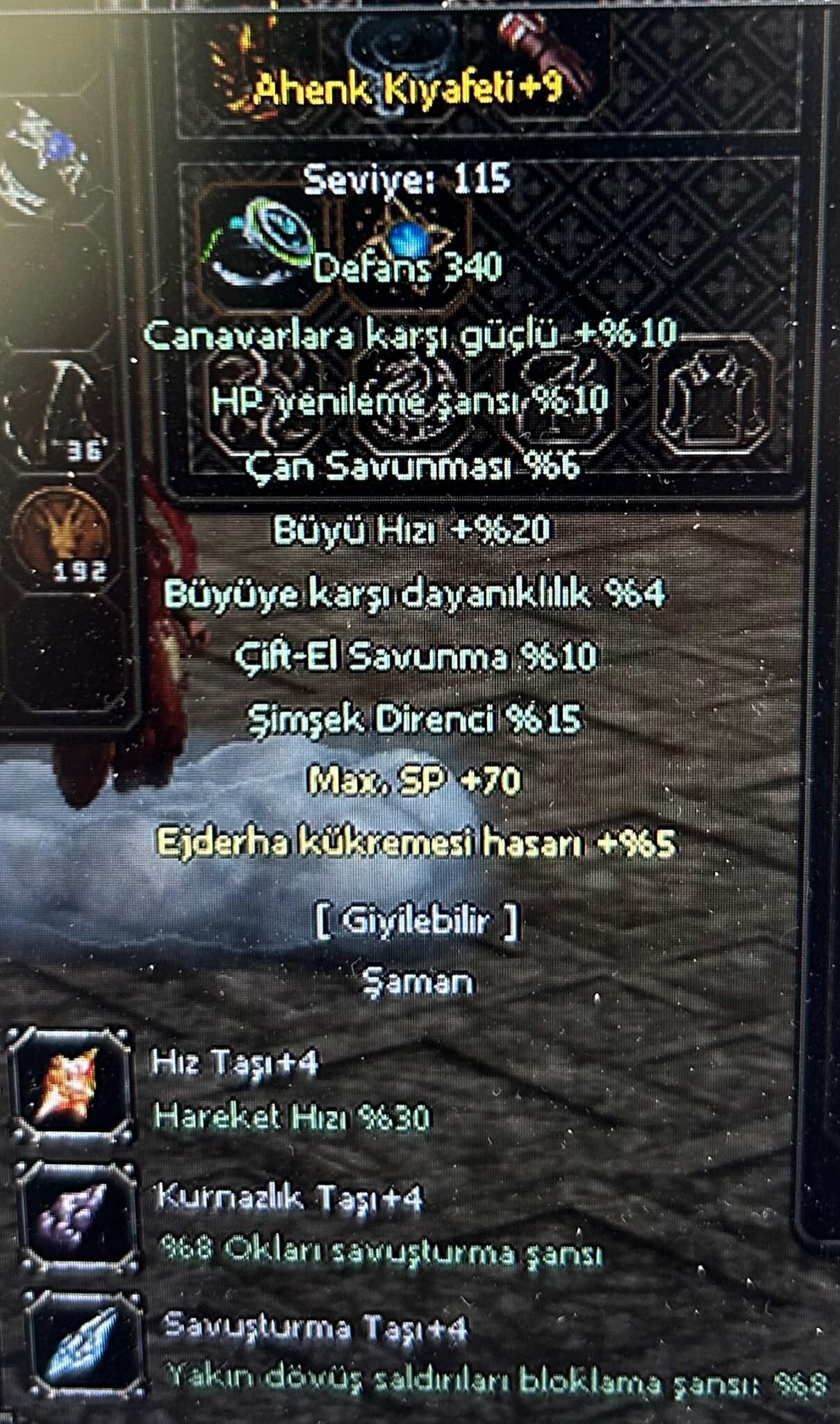 Şamp 7  Şaman Full P Simyalı 2 6/6 Mük.  Gerisi Mat set 5 ID