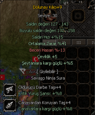 41 ORTALAMA 5 ÇEVİK 9 DOLU +4 TAŞ