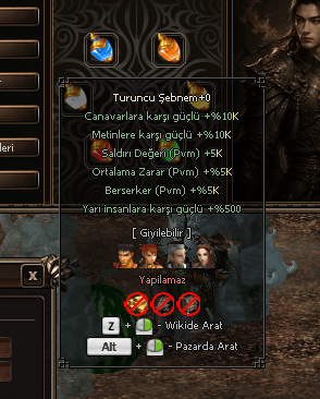 Şebnem seti toplam 60k canavar metin 30k berserker ort str