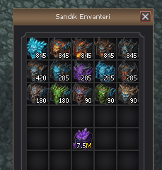 6400 Boss sandığı + 7.5 milyon 1.map sandığı anında teslimat