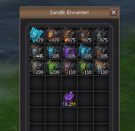 6750 Boss sandığı + 8.2 milyon 1.map sandığı anında teslimat