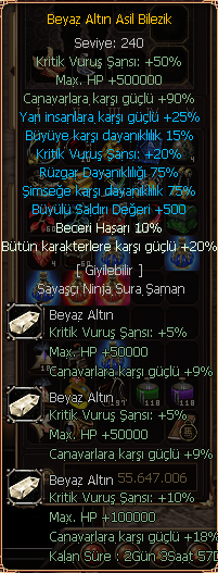 BEYAZ ALTIN ASİL BİLEZİK S:D