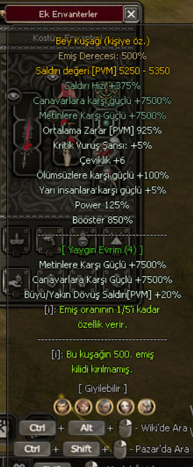 3S vuran savaşçının itemleri