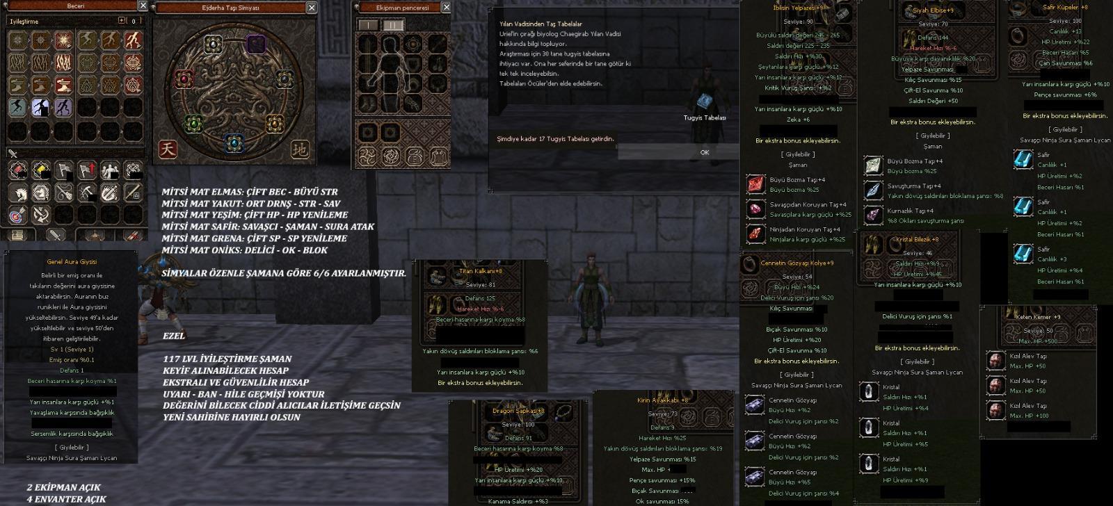 117 Lvl İyileştirme 6 P Wslik İtem Ve Simyalı Teklif
