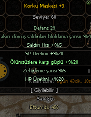 EFSANELER EFSANESİ FULL EFSUNLU KORKU MASKESİ