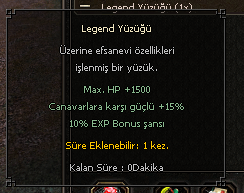 LEGEND YÜZÜGÜ SETİ