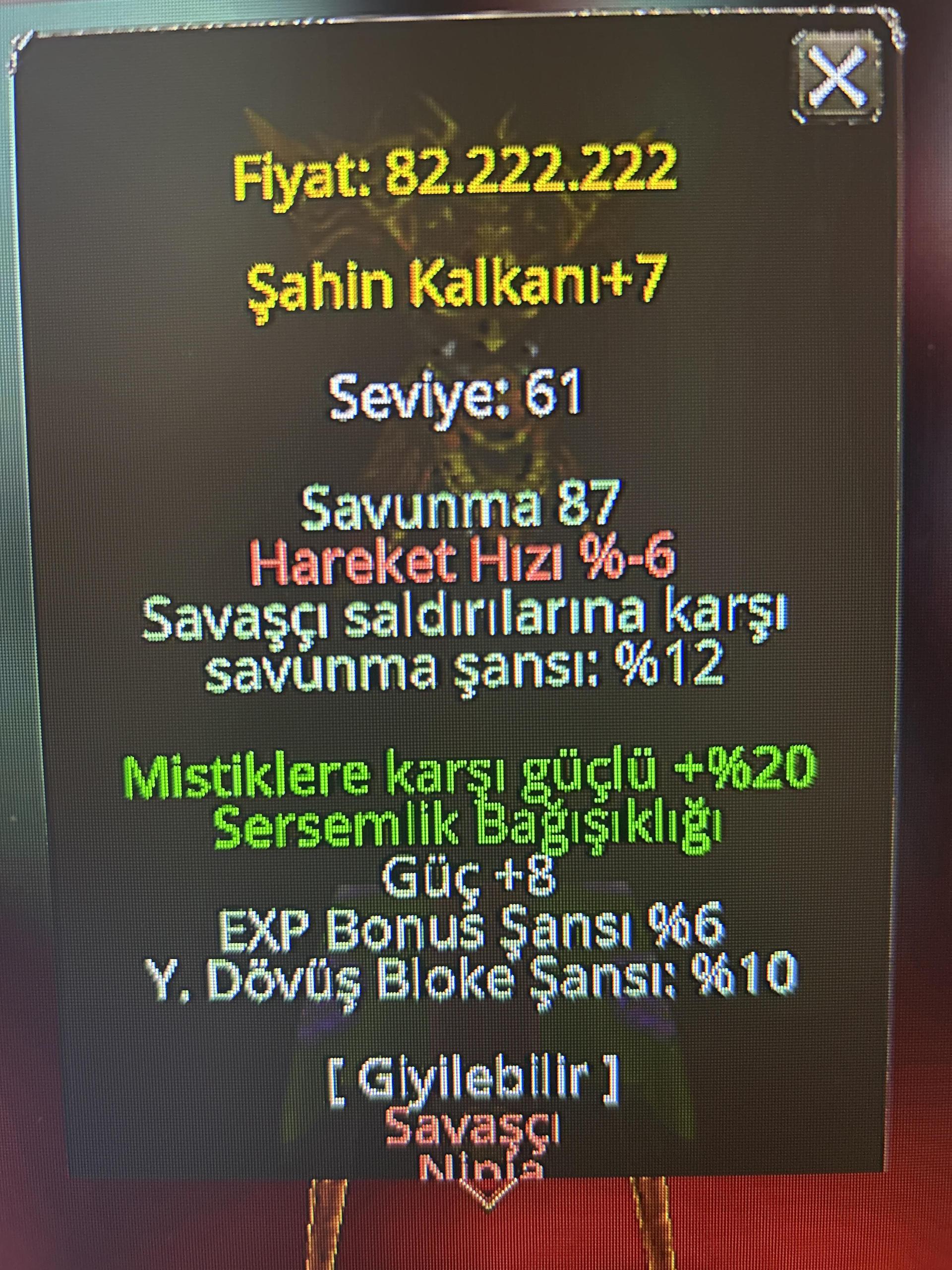 10 blok sersem 8 güç +7 şahin