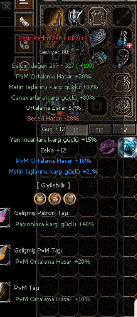 Anında teslim RUH SET +9 KADİM ZEHİR +9 25PVM KEMER