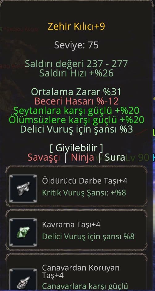 +9 SÜRGÜNLÜK VE CATALIK 2in1 ELİT ZEHİR KILICI