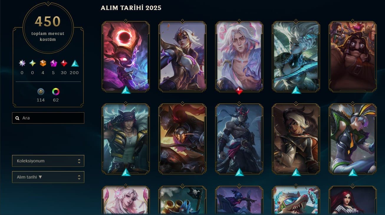 967 LEVEL 5. SEZONDAN BERİ AKTİF LOL HESABI SATILIR
