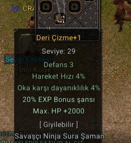 DERİ ÇİZME 2 K HP %20 EXP