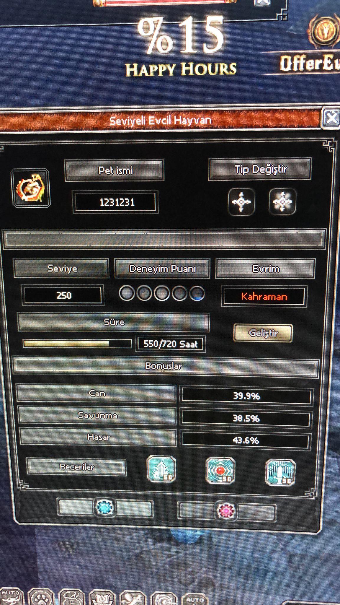 250 LEVEL  TİP 8 FULL KİTAPLI PET SATILIR HASARI KATLA