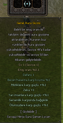 105 LWL 1P 1G İYİLEŞTİRME SİMYALI AURALI ŞAMAN