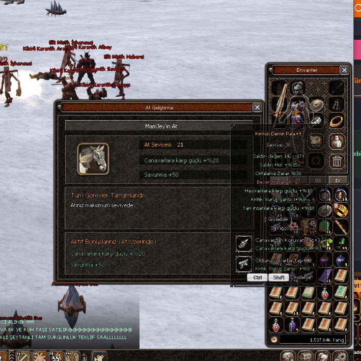 55 LVL 21LVL AT HAVA M6 ÖFKE M5 İTEMLERLE