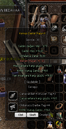 +9 KDP - 4 TAŞ - 8 KRİT - 10 YARI - 30 ORT