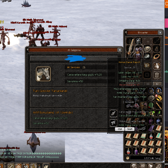 55 LVL 21 LVL AT HAVA M6 ÖFKE M5 40M YANG