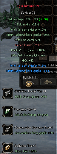 EŞSİZ KİN KILICI 58 ORT GÜÇ DELİCİ KRİTİK AKTİFİM ANINDA TESLİM