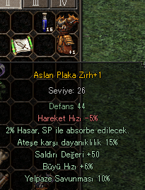 50 STR 15 ATEŞ ASLAN PLAKA ZIRH