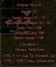 30 ort dolu