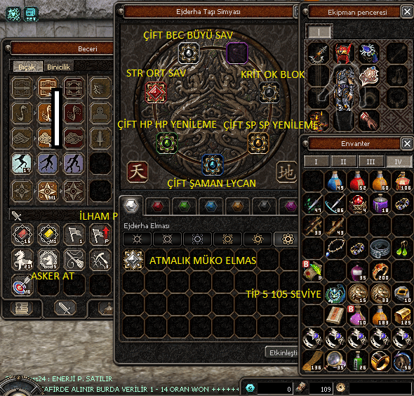 FULL + FULL SETUP ÇİFT STR ŞAMP 1 NİNJA ŞAMAN  20 ID ELEMENT LONCALI