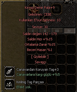 9 KIRMIZI DEMİR PALA