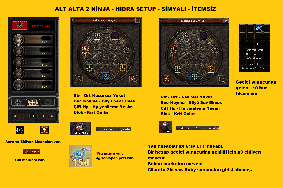 İLK YAZAN ALDI GİTTİ BEDAVA OYUN SONU - ÇİFT NİNJA KUSURSUZLU SETUP SİMYA PARASINA (SON FİYAT AÇIKLAMA OKU)