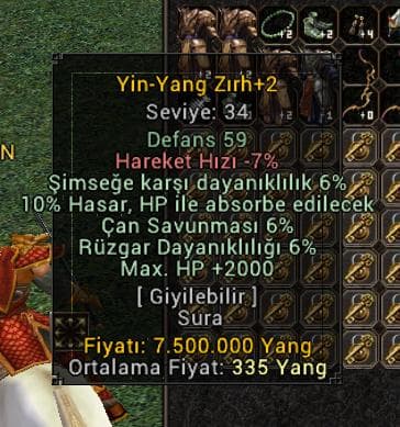 Sura Zirhi oyun ici ep takasi olur