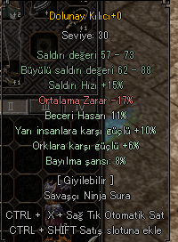 11 BEC 10 YARI DOLUNAY KILICI