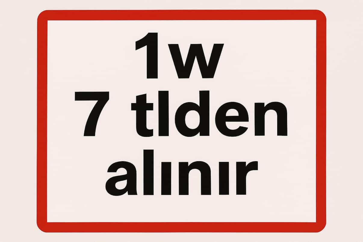 1w 7TL DEN ALINIR 3000 TL LİK