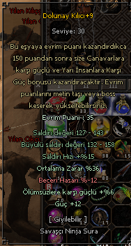 +9 36 ORT DOLUNAY +12 GÜÇ ÖLÜMSÜZ